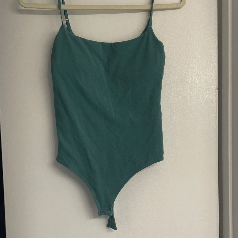 Teal Braless Bodysuit